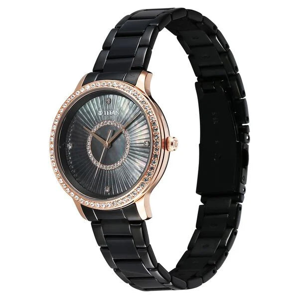 Analog Black & Stainless Steel Women' 95314KM01