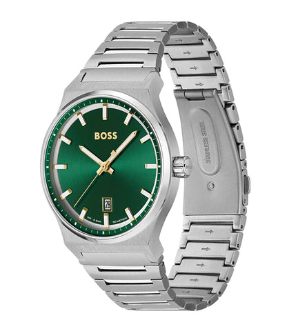 Hugo Boss Analog Green & Stainless Steel Men's Watch 1514079