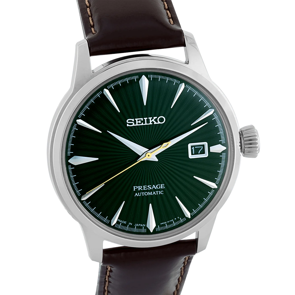 Seiko Analog Green & Leather Men's Watch srpd37j1