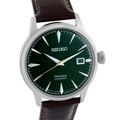 Seiko Analog Green & Leather Men's Watch srpd37j1
