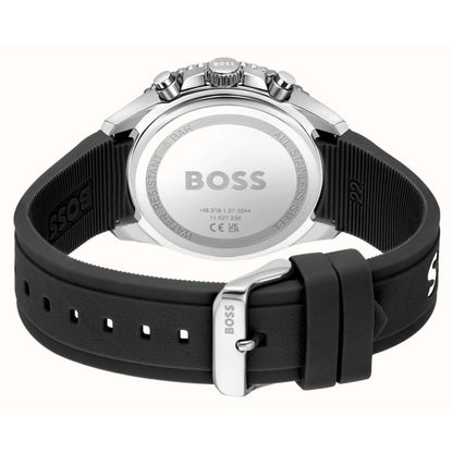 Quartz Male Chronograph Black Silicone Watch 1514141