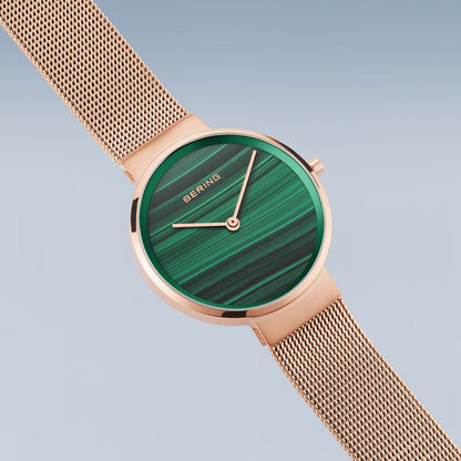 Bering Analog Green & Milanese Women's Watch 14531 368
