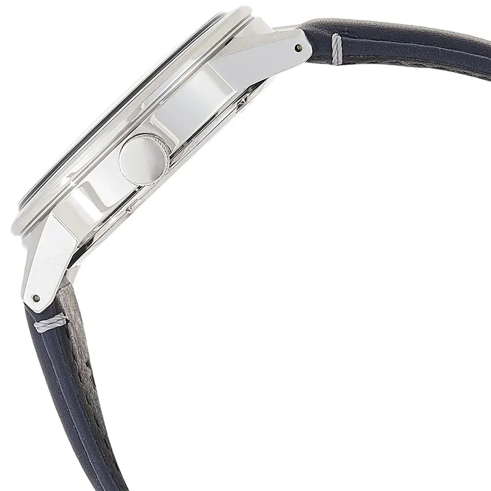 Seiko Analog Blue & Leather Unisex Watch SUR287P1