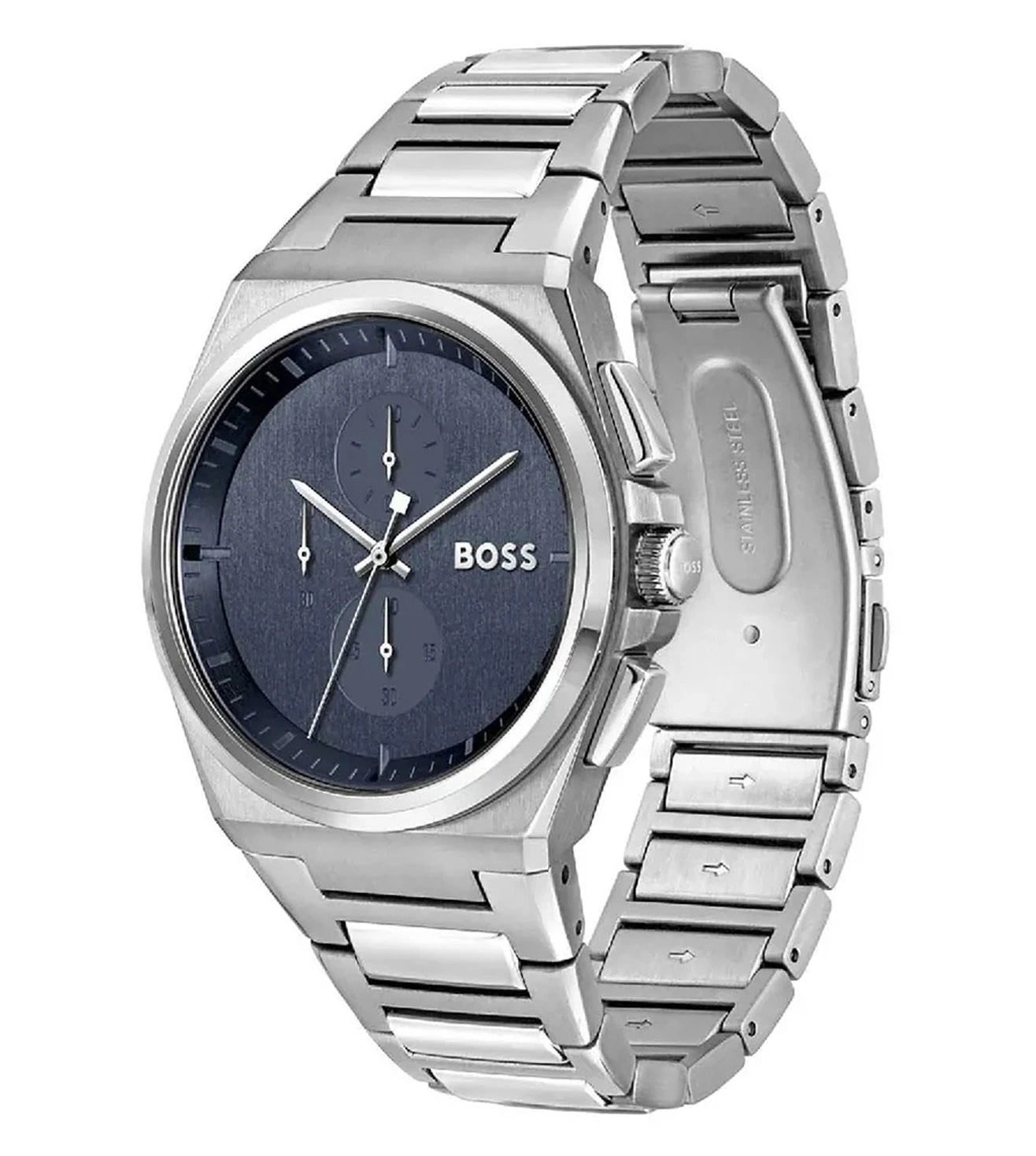 Hugo Boss Analog Blue & Stainless Steel Men's Watch 1514048