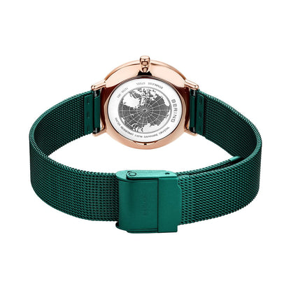 Bering Analog Green & Milanese Women's Watch 15729 868