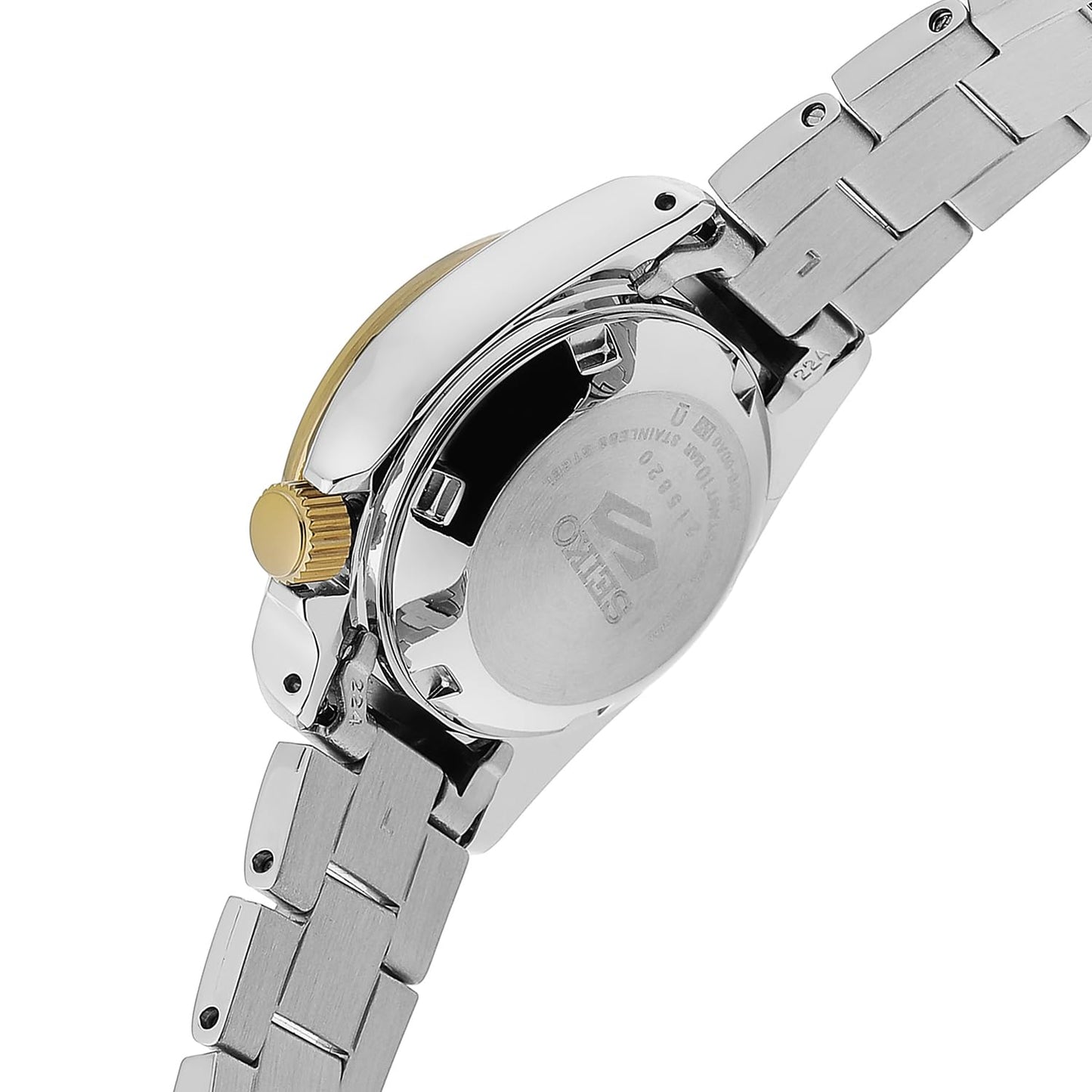 Seiko Analog white & Metal band Women's Watch SRE004K1