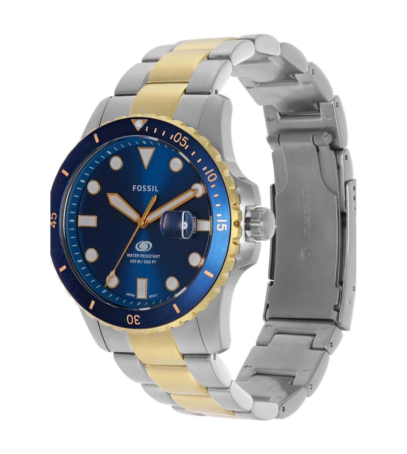Fossil  Blue & Stainless Steel Men's Watch FS6034