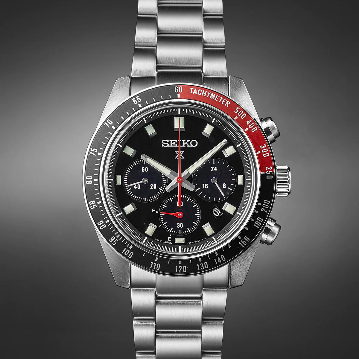 Seiko Chronograph Black & Metal band Men's Watch SSC915P1