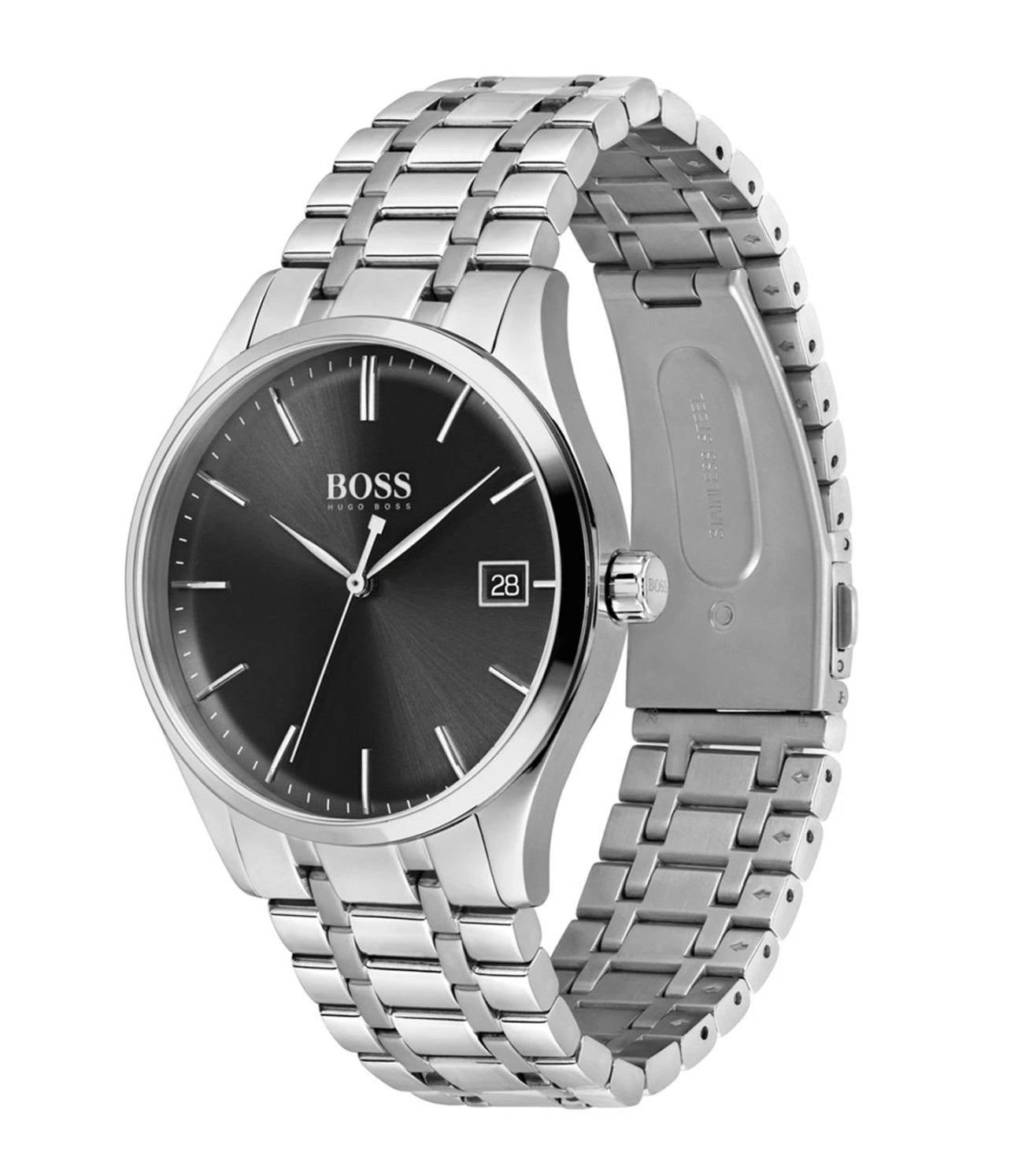 Hugo Boss Analog Black & Stainless Steel Men's Watch 1513833