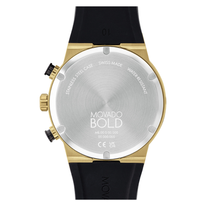 Movado Analog Gold & Silicone Men's Watch 3600895