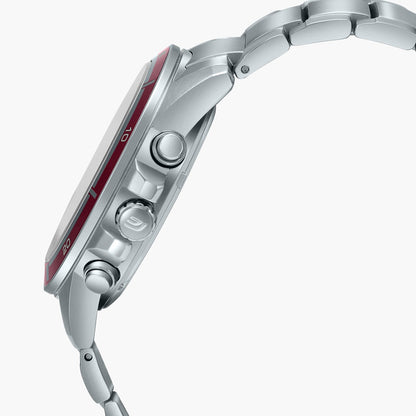 Casio Analog Red & Stainless Steel Men's Watch ED569