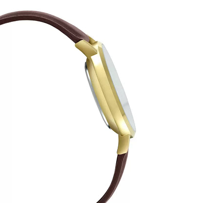 Casio Analog Silver & Leather Women's Watch A1787