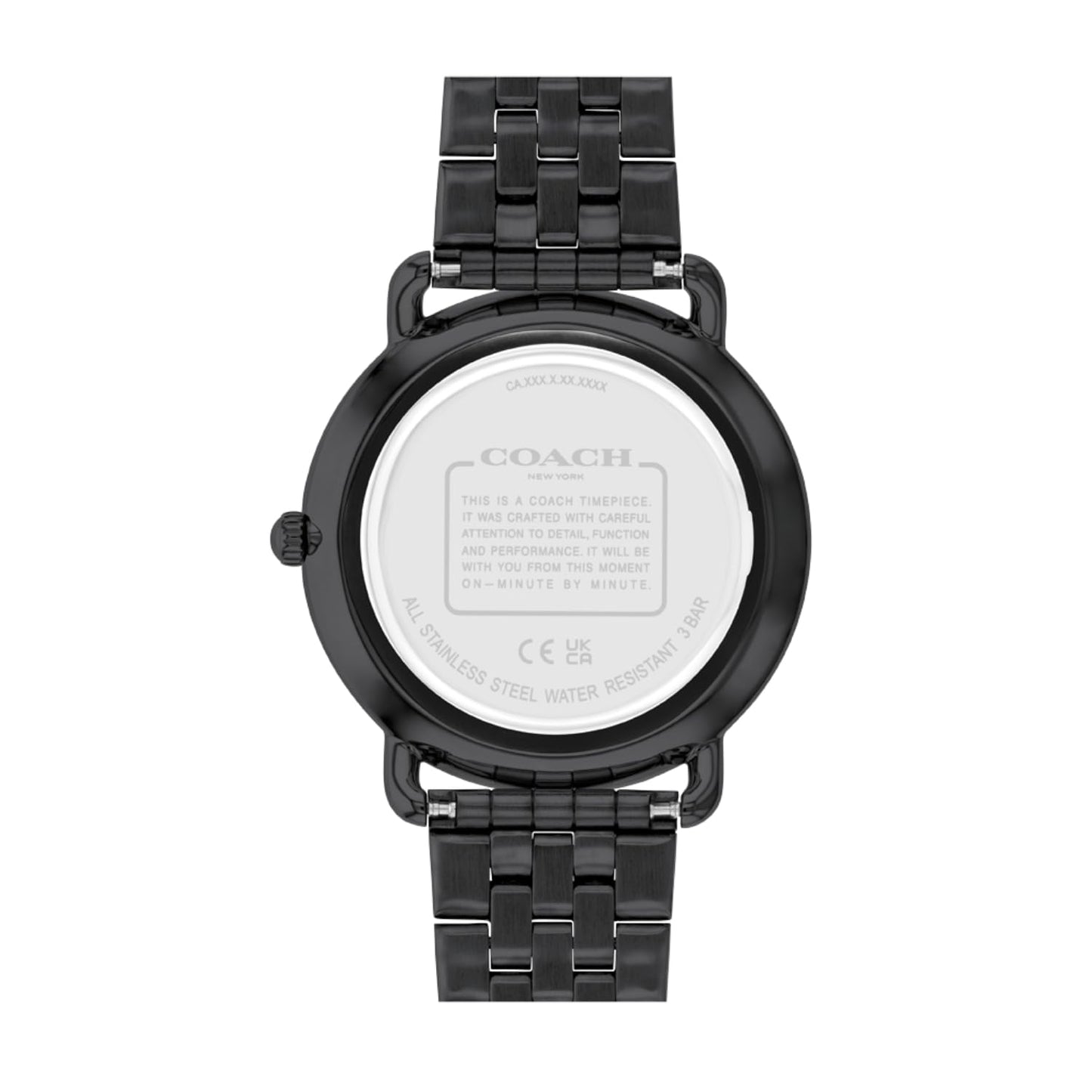 Coach Elliot Qtz Basic Black Round Dial Men's Watch|Ionic Plated Black Steel Material|Black Color Band - 14602670