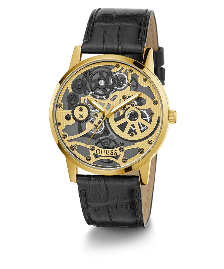 Guess Analog Gold & Leather Men's Watch GW0570G1