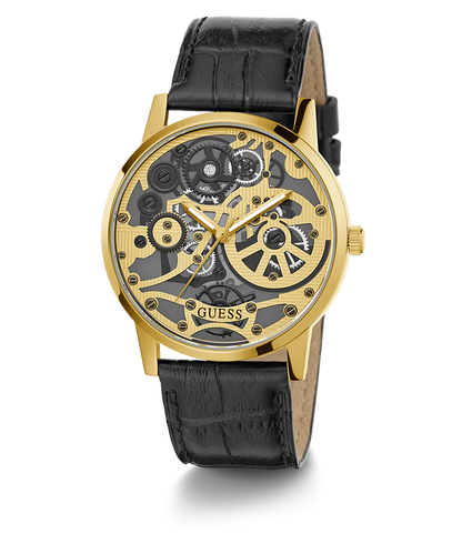Guess Analog Gold & Leather Men's Watch GW0570G1