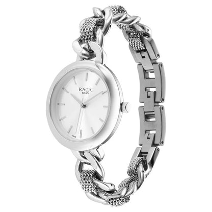 Analog Silver & Metal band Women's Watch 95265SM01