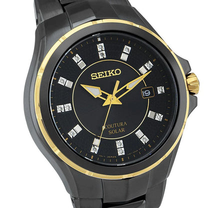 Seiko Analog Black & Stainless Steel Men's Watch SNE506P9