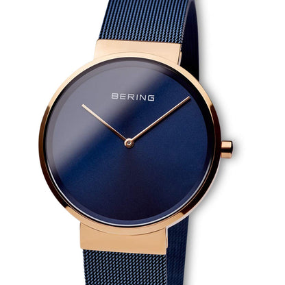 Bering Analog Blue & Milanese Men's Watch 14539 367