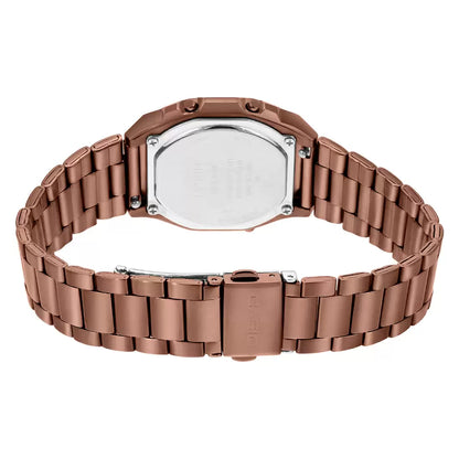 Casio Digital Rose Gold & Stainless Steel Unisex Watch D197