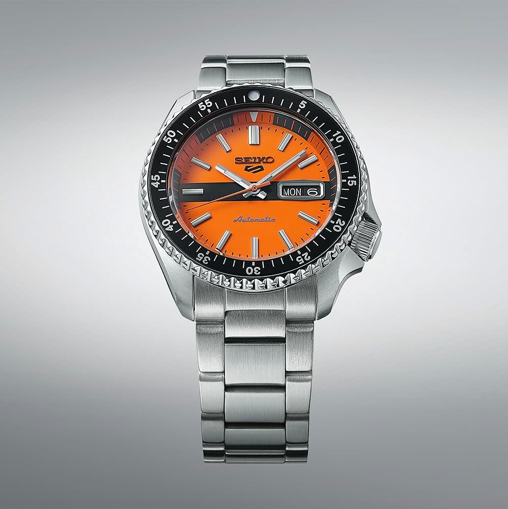 Seiko Analog Orange & Metal band Men's Watch SRPK11K1