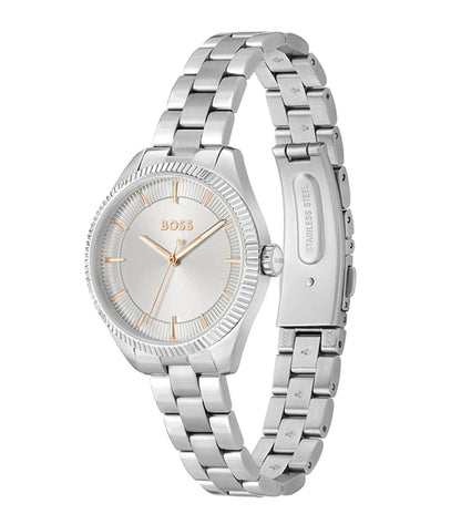 Hugo Boss Analog White & Stainless Steel Women's Watch 1502726