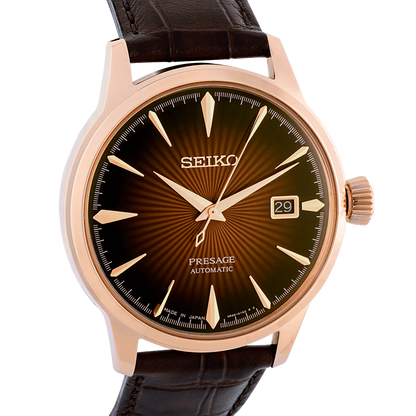 Seiko Analog Brown & Leather  Men' SRPK46J1