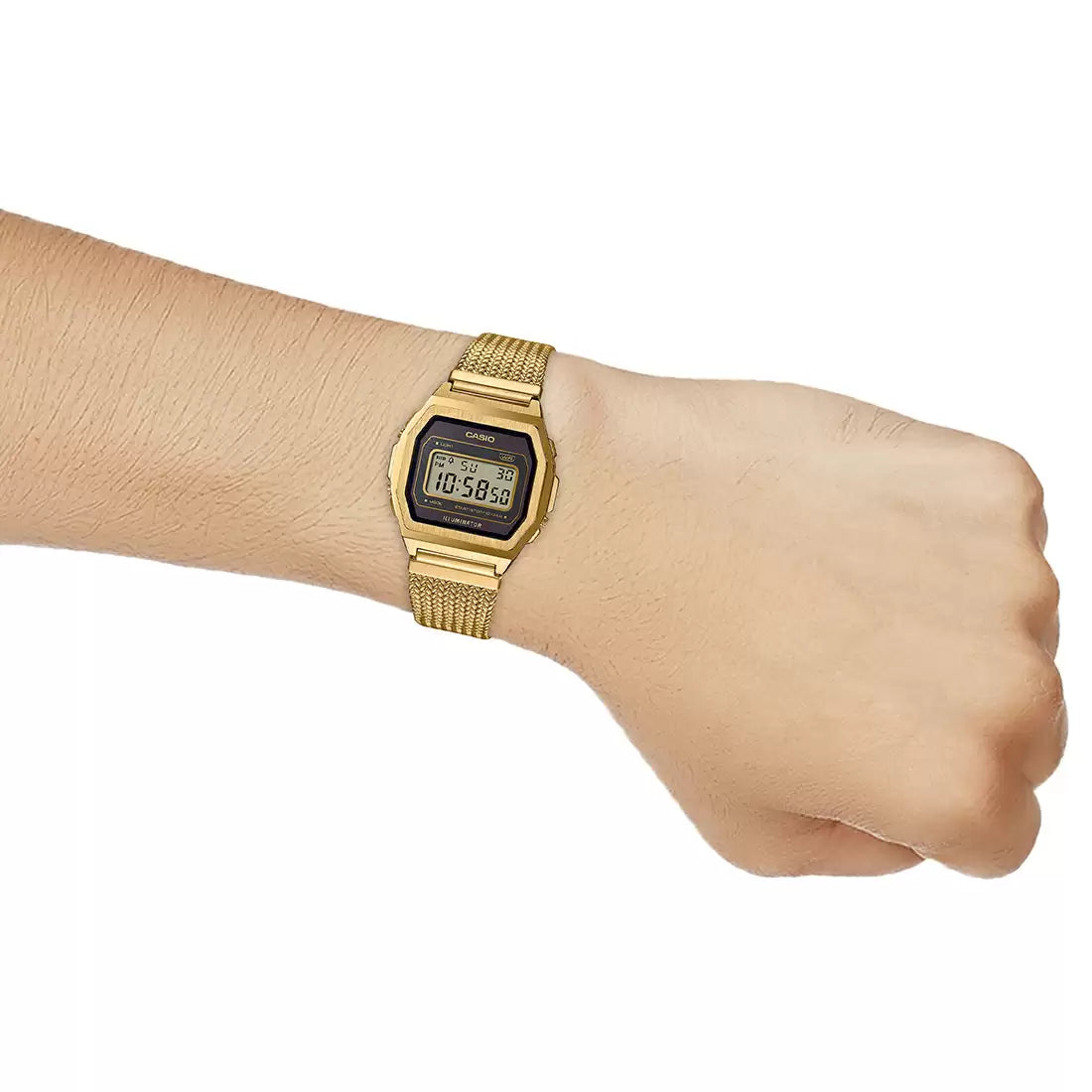 Casio Digital Black & Stainless Steel Unisex Watch D277