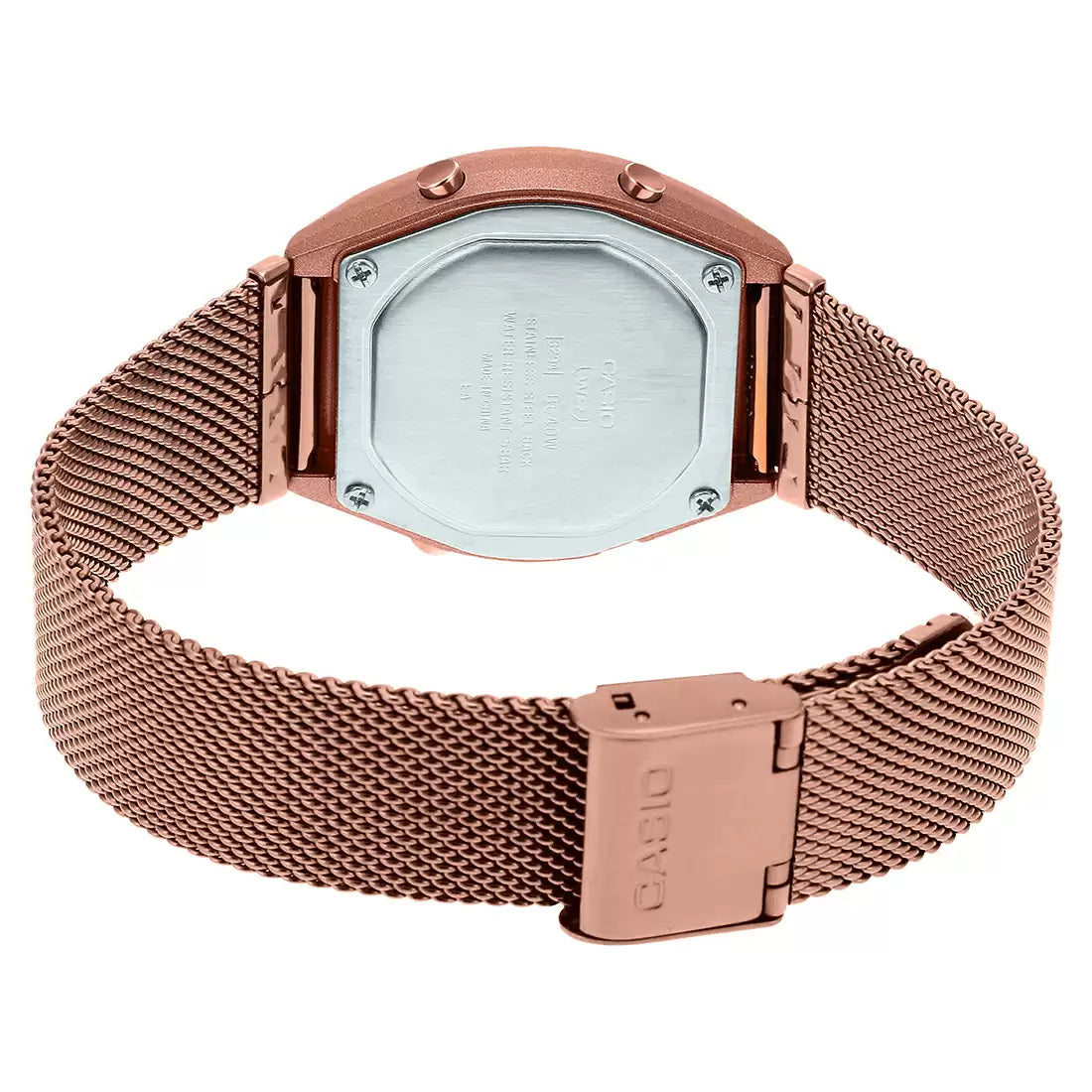 Casio Digital Rose Gold & Stainless Steel Unisex Watch D216