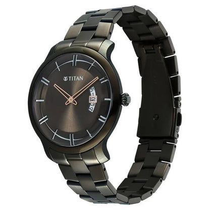Clasique Slim Quartz Analog with Date Green Dial Stainless Steel Strap Watch For Men