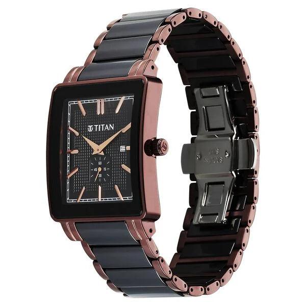 Analog Black & Steel & Ceramic Men' 90013KD06