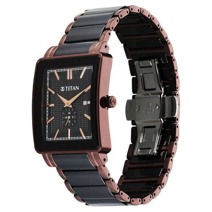 Analog Black & Steel & Ceramic Men' 90013KD06