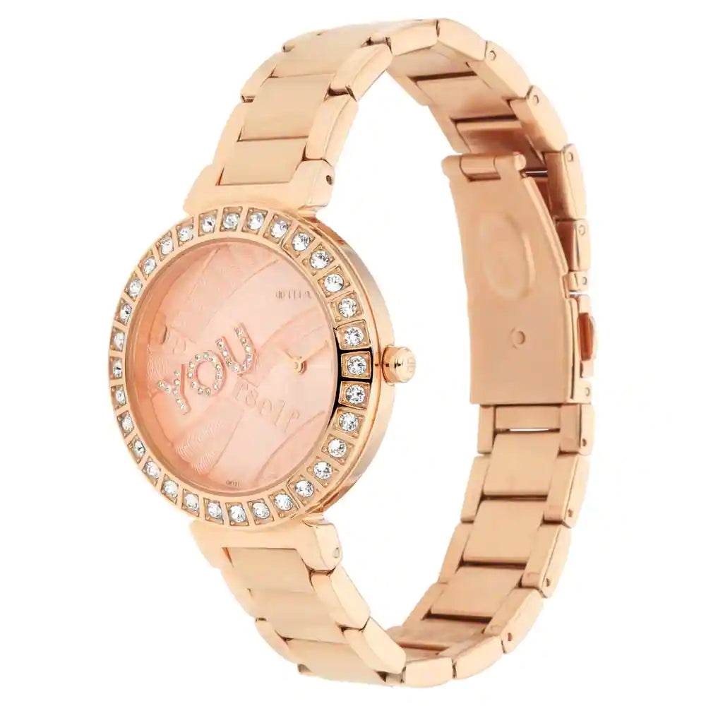 Analog Rose Gold & Stainless Steel Women's Watch 95110WM01