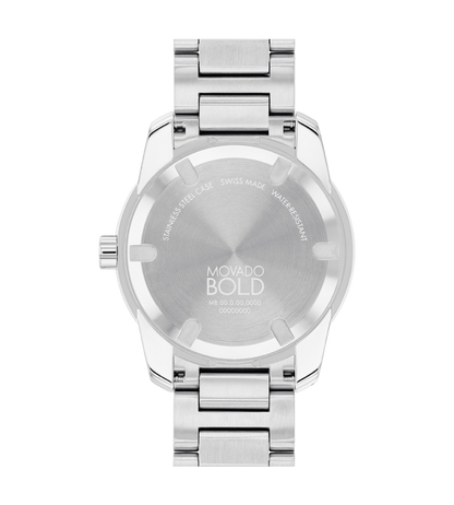 Movado BOLD Verso Gold-Tone Dial Stainless Steel Bracelet Watch 42mm - 3601203