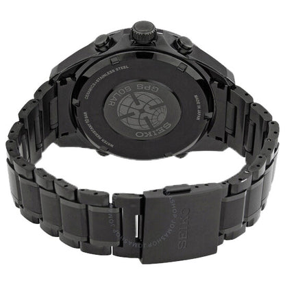 Seiko Chronograph Black & Stainless Steel Men's Watch SSE013J1