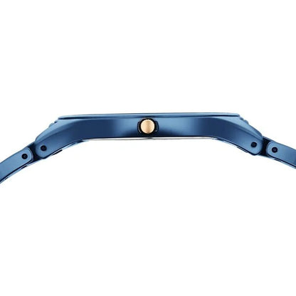 Edge Ceramic Slim Ceramic Strap Atlantic Blue Dial Analog Watch for Women