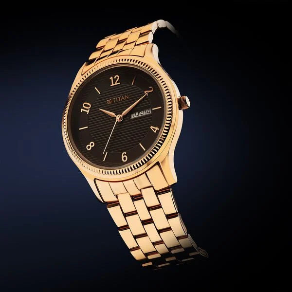 Analog Brown & Stainless Steel Men's Watch NS1824WM01