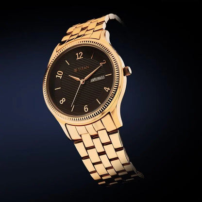 Analog Brown & Stainless Steel Men's Watch NS1824WM01
