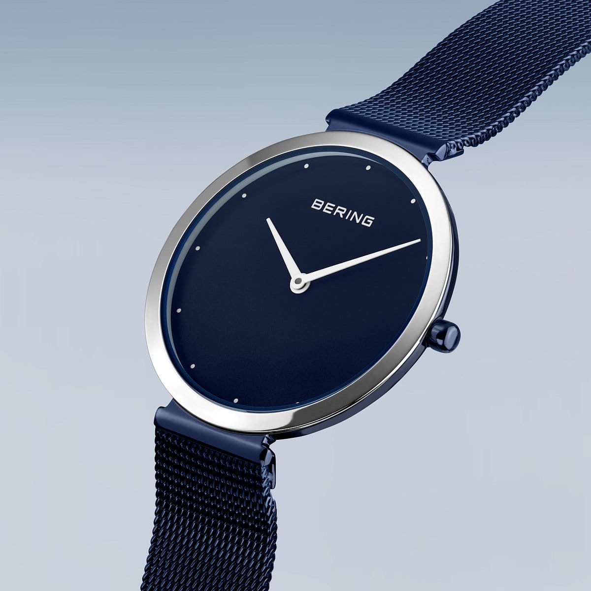 Bering Analog Blue & Milanese Women's Watch 18132 397