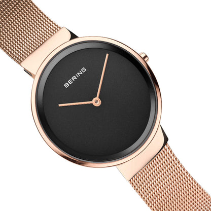 Bering Analog Black & Milanese Women's Watch 14531 362