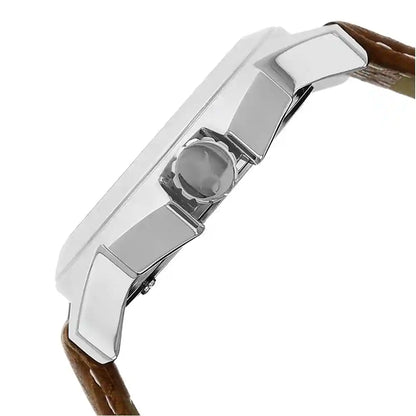 Fastrack Analog Silver & Leather Men's Watch NK3075SL03