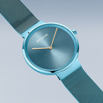 BERING Analog Blue & milanese Men's Watch 14539 388