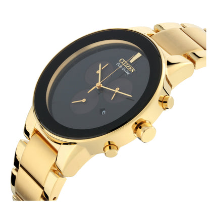 Citizen Analog Black & Stainless Steel Men's Watch AT2242 55E