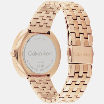 CALVIN KLEIN Chronograph Gold & Stainless Steel Women's Watch 25200419