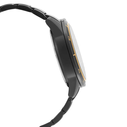 Casio Chronograph Black & Stainless Steel Men's Watch EX208