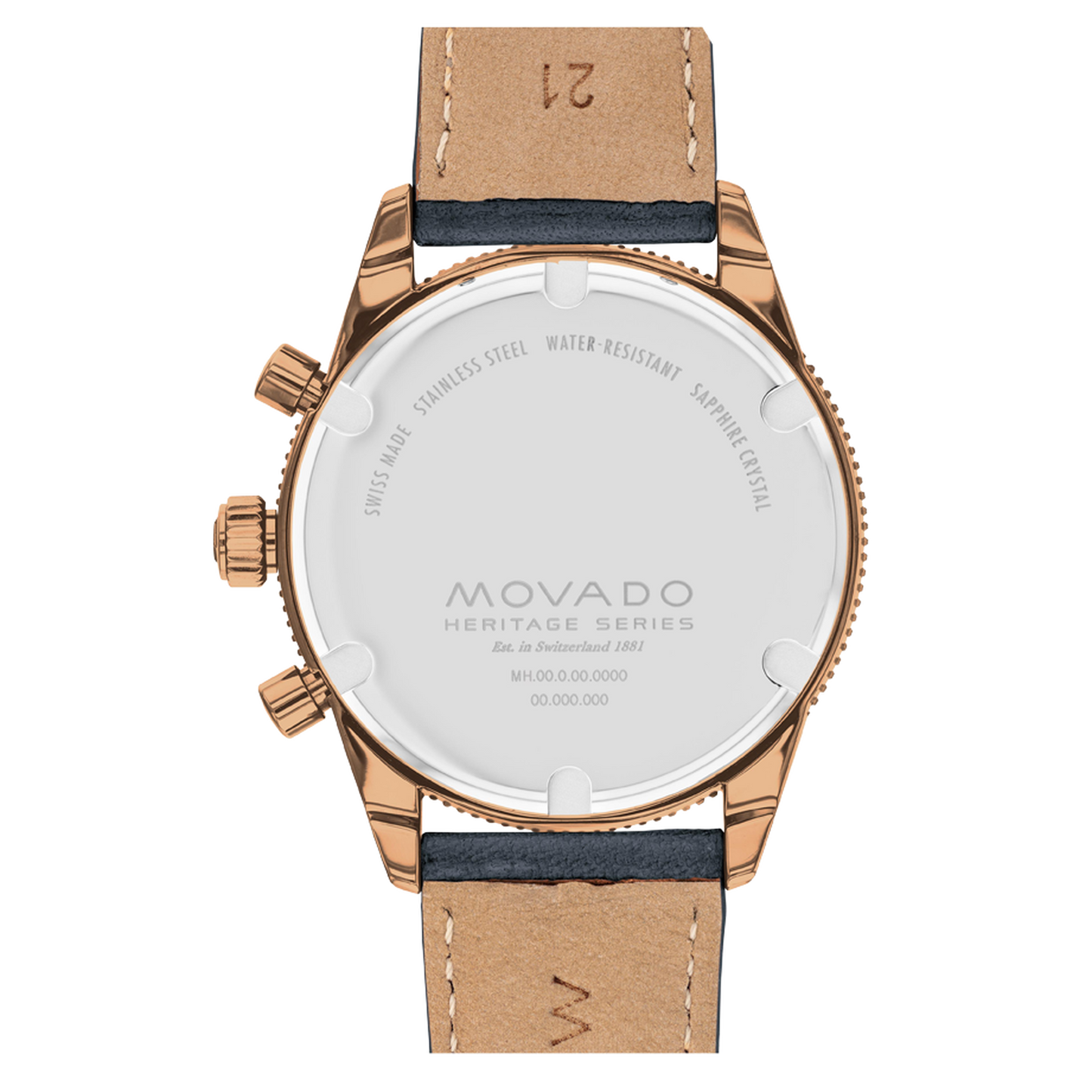 Movado Chronograph Grey & Leather Men's Watch 3650168
