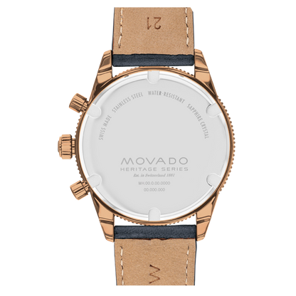 Movado Chronograph Grey & Leather Men's Watch 3650168