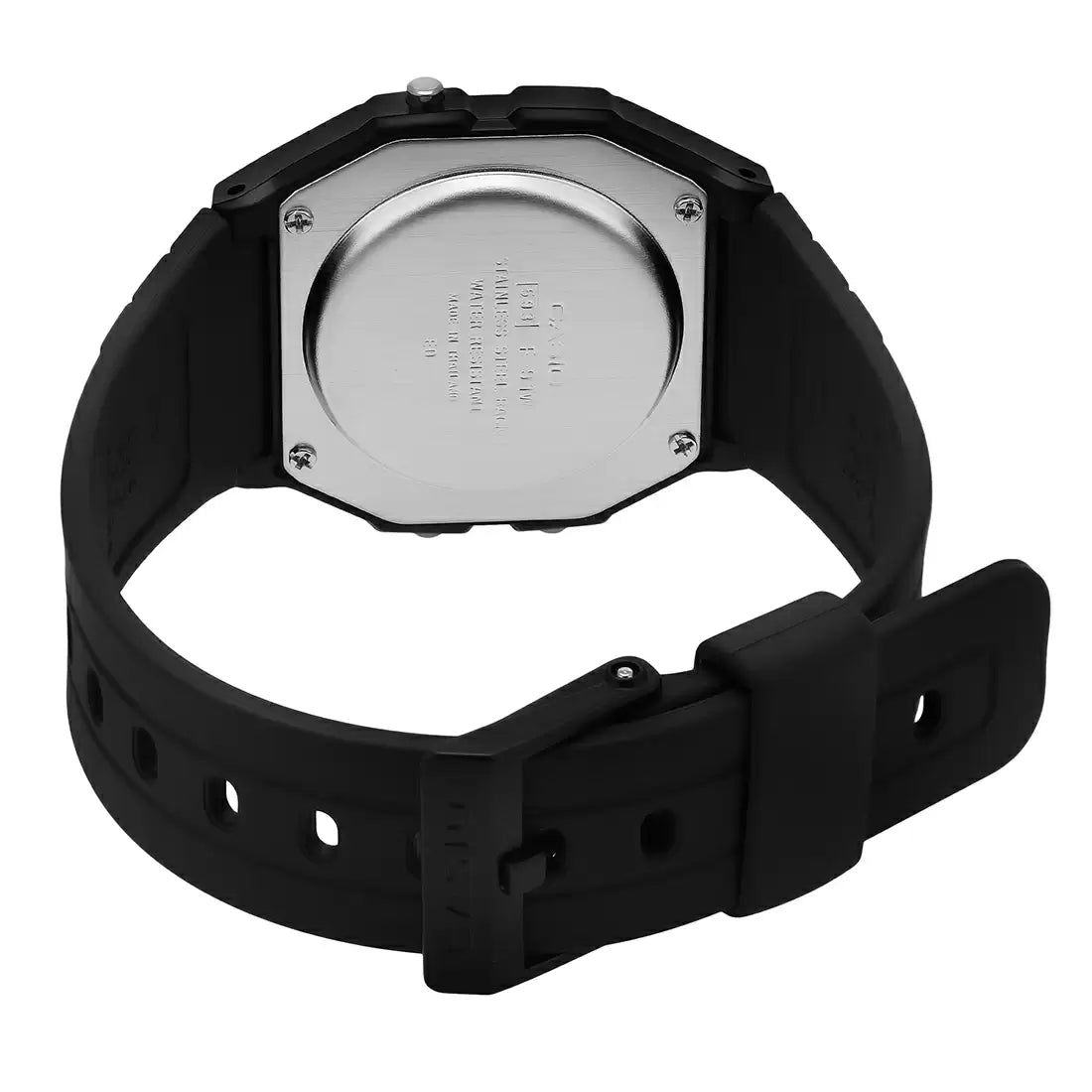Casio Digital Black & Resin Men's Watch D002