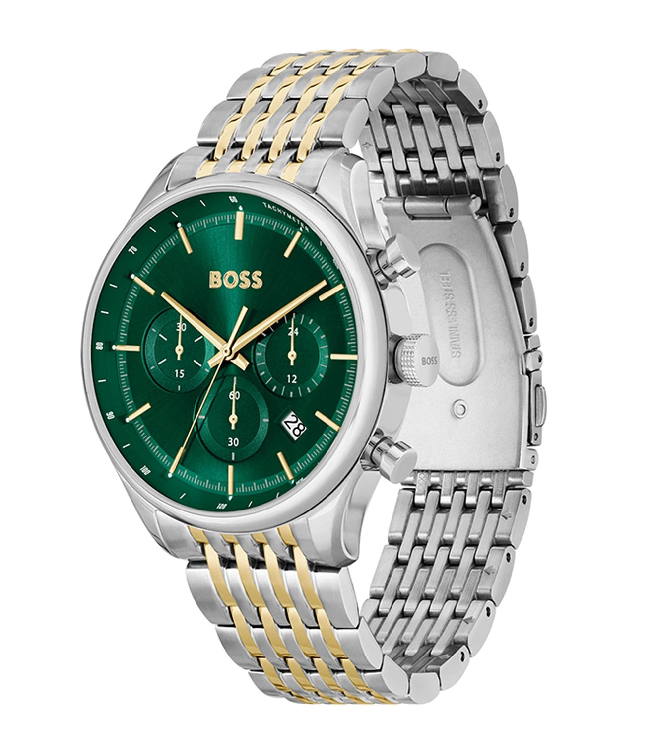 Hugo Boss Analog Green & Stainless Steel Men's Watch 1514081