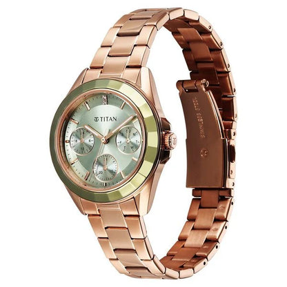 Multifunction Green & Stainless Steel Women' 95315KM03