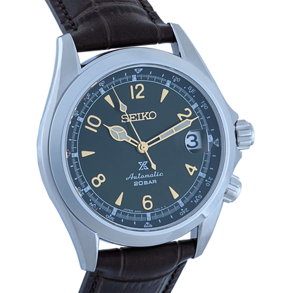 Seiko Analog Green & Leather Men's Watch SPB121J1